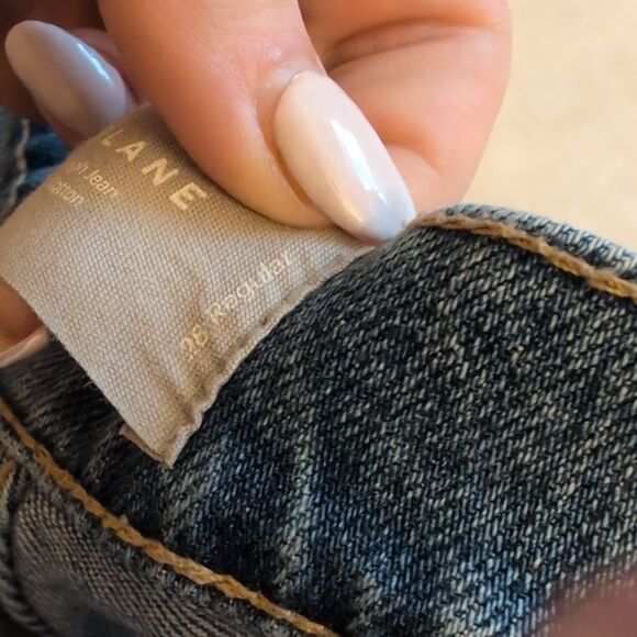 Everlane The Way High Jean Organic Cotton Raw Hem Distressed Blue 28 Regular - Picture 7 of 15